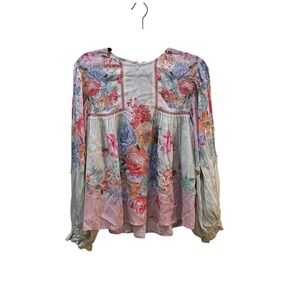 Bl^nk London Anthropologie Floral Blouse Size XS TiaraFloral Cottage‎ Victorian